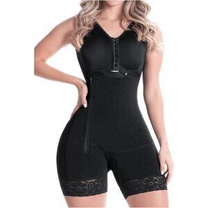Women's Tummy Control Body Shaper Colombian Bodysuit Black Pp53 Shapewear